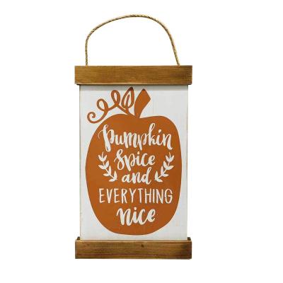 China Harvest CLASSIC Autumn Letter Wood Wall Hanging for Wall Decoration--- Pumpkin Spice for sale