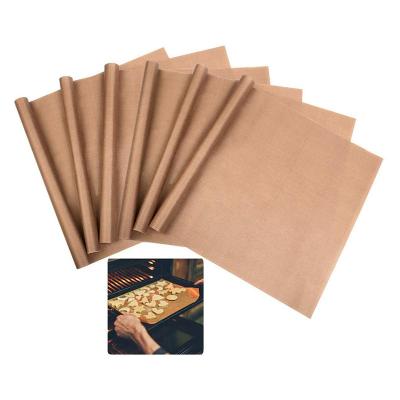 China BBQ Mat Heat Resistant Disposable Nonstick PTFE Mat for Cooking 0.2mm Pastry Tools Polybag Baking Bag for sale