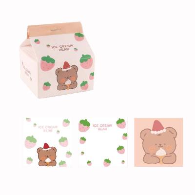 China Wholesale Self Adhesive Cute Sticky Notes Shape Cardboard Milk Adhesive Pad for sale