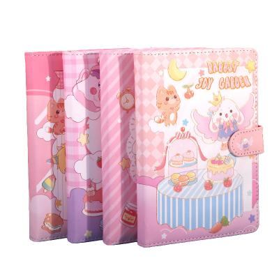 China Lovely High Quality Cartoon Diary Diary Notebook School Office Stationery 32K PU Notebook For Girls for sale