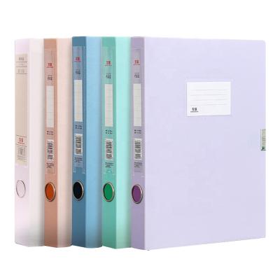 China Popular Morandi A4 Color PP Folders Office School Folders Storage Binding Clip Lever Paper Folder for sale