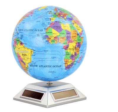 China Geography Teaching 14CM Diameter Customized Color Autogyrating Globe With Light, Tellurion, Geography Use for sale