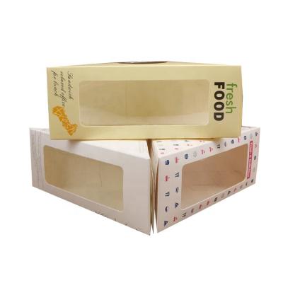 China Recyclable Custom Sandwich Box Triangle Sandwich Packaging Cupcake Box for sale