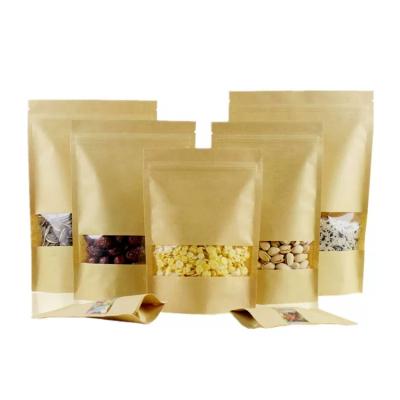 China Disposable Custom Kraft Paper Pistachios Paper Bag Packaging for sale