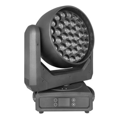 China RGBW 4in1 37*15w Stage Wash Lighting Led Zoom Moving Head With Circle Control for sale