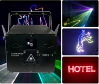 China RGB 1W Full Color Animation Laser Projector ILDA Controle Te koop