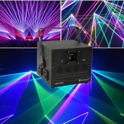 China Ilda 10 Watt RGB Animatie Laser Licht Projector R3000mw/638nm Te koop