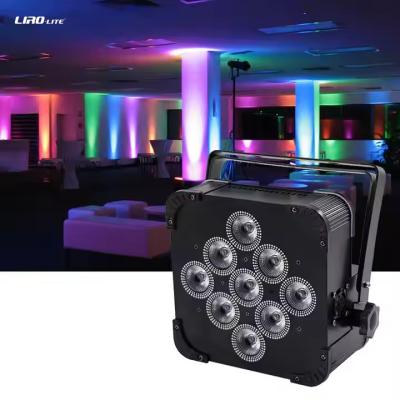 China DMX 9*18W RGBWA UV 6 In 1 Battery Wireless Uplight With Charge Case Wedding Party Led for sale