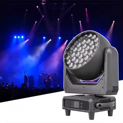 China LEDs RGBW 4 en 1 37 X 15W Lavado Luz de escenario de cabeza móvil con ángulo zoomable Modo de estroboscopio opcional Lavado DMX 512 Luz de escenario en venta