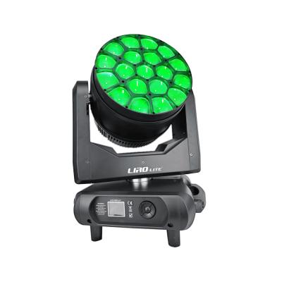 China Led Wash Zoom Mini 19 * 40w Bee Eye K15 Rgbwa Luces de cabeza móviles Luces de escenario en venta