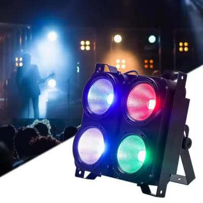 중국 4x100W 4Eyes LED Cob Blinder Light 2 IN 1 관객 블라인드 라이트 파티 댄스 플로어 전문 무대 조명 판매용