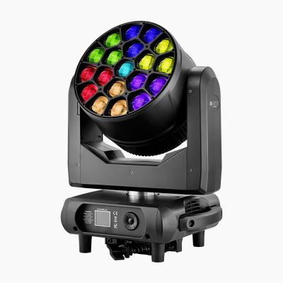 China 19*40W Led RGBW 4in1 Cabeza móvil DMX Luz de escenario Led Bee Eyes Luces móviles Dmx512 Led Lavado Cabeza móvil Luz ojo de abeja en venta