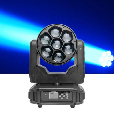 China Ojo de abeja 7x40W RGBW Zoom lavado de escenario luz de cabeza móvil luz para DJ discoteca boda en venta