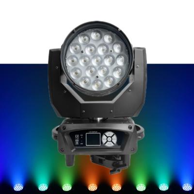 China Mac Aura19x15w LED Moving Head Light RGBW 4in1 LED Zoom Wash Light for sale