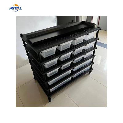 China PP Reptile Enclosure Metal Reptile Snake Showcase PVC 44qt Pet Snake Breeding Cage Rack System Stocked for sale