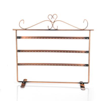 China Handmade Earring Holder Jewelry Organizer Necklace Hanger Wall Rack, Metal Jewelry Stand for sale