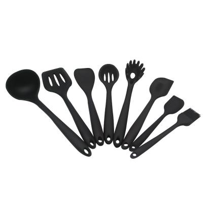 China Silicone Amazon Standard Silicone Kitchenware Set of 8 Piece Silicone Cooking Utensils for sale