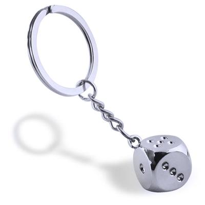 China Souvenir Gifts Promotion Mini Creative 3D Dies Metal Spinning Key Chain for sale