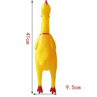 China Viable Pet Screaming Rubber Chicken, Squeaky Latex Chicken Squeakers Chew Dog Toy for sale