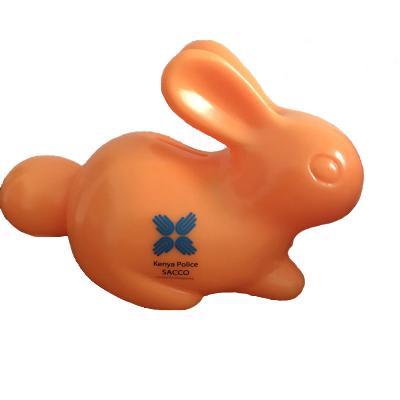 China Hot Selling Custom Gift Plastic Rabbit Piggy Bank With Custom Logo Cute Rabbit Piggy Bank With Lock And Key for sale