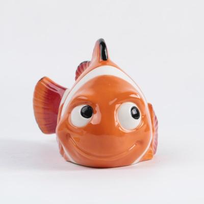 China Custom Gift High Quality Children's Gift Ceramic Clown Fish Piggy Bank for sale