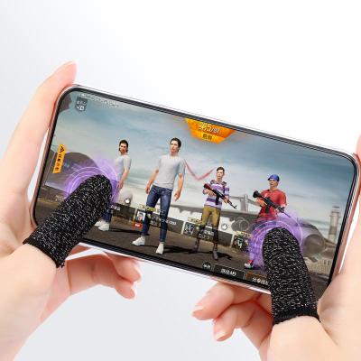 China Touch Buttons Mobile Phone Touch Screen Control Thumb Sleeves Carbon Fiber Trigger Finger Sweatproof Sleeves For Gaming Game Pubg for sale