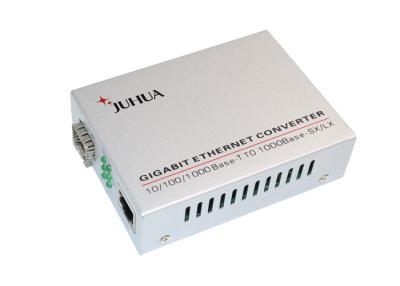 China 1SFP + 1RJ45 10/100/1000Mbps Rj45 To Fiber Media Converter , LC Media Converter 100km for sale