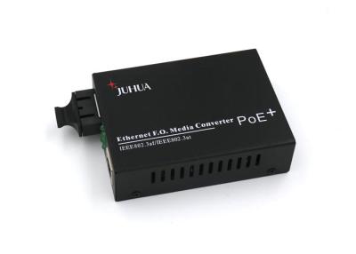 China 10/100M Single Port PoE Media Converter With SC Fiber Port Anti - Lightning for sale