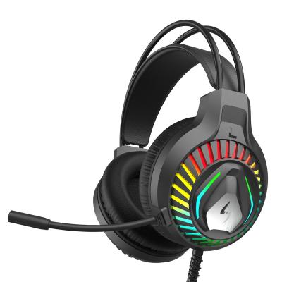 China Supra-aural the latest product is M18 RGB mode edge-noise gaming headphones luminescent active noise reduction stereo headphones for sale