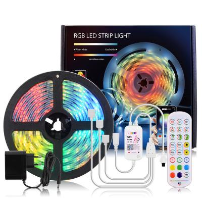 China 5m 12v 4v WIFI Tuya Modern Smart RGB Control 150 LED Remote Waterproof Waterproof Strip Light for sale