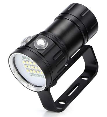 China Emergency High Power 18000 Lumen Scuba Diving Flashlight IPX8 Waterproof LED 7 Modes Underwater for sale