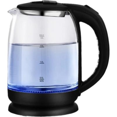 China 360 Degree Bottom Rotating Electric Kettle 1.8L Multifunctional Glass Household Electric Tea Kettle for sale