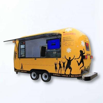 China Heat De-stressing Esan BZC5040 fast food airstream burger van trailer structure and body electrophoresis car food trailer mobile anti-rust mobile food cart for sale