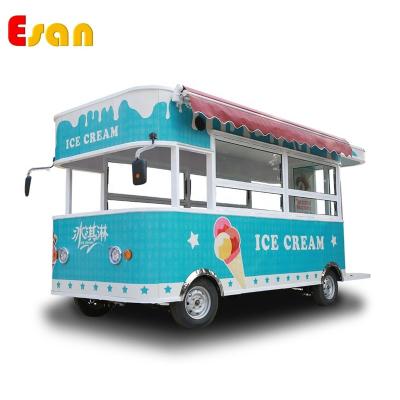 China Easy operate Esan factory price new mobile electric cold drink trailer street food trailer food truck for sale for sale