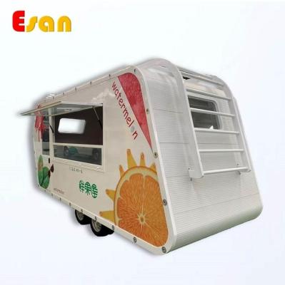 China Easy Operate Special Design Trailer Esan Design Camping Trailer Truck Street Catering Trailer Kitchen With Food Display for sale