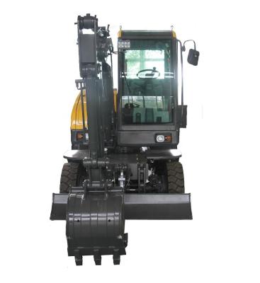 China Esan Wheel Excavator 0.36m3 Bucket 7 Ton Wheel Excavator Factory for sale