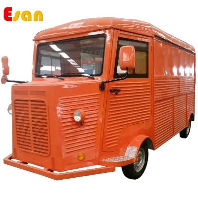 China Easy Operate Esan CT4800 Galvanized Steel Plate Citroen Shopping Food Truck Shanghai Fast Food Mobile Booth Seating for sale