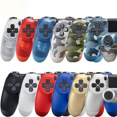 China Dropshipping Touch Buttons PS4 Logo Printed Original Factory Ps4 Logo Double Shock PC BT Gamepad Joystick Game Wireless Controller for sale