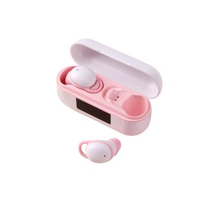 China Hot Selling Perfect Sound Mini Sleeping Slide Tws Wireless BT5.1 Sports Handsfree Headset With LCD Display Powerbank for sale