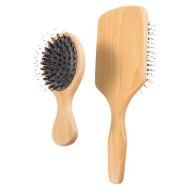 China For Home Use Natural Material Environmentally Friendly Private Label Custom Logo Customized Nylon Boar Bristle Hair Brush For Women for sale