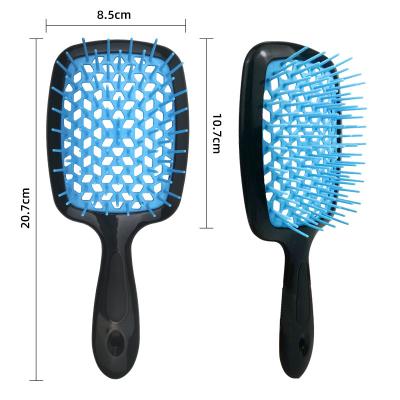 China Customized Waterproof Soft And Hard Color ABS Bubble Digging Outlet Duct Brush Shower Plastic For Curly Wet Thick Hair Detangling Hair Combs for sale