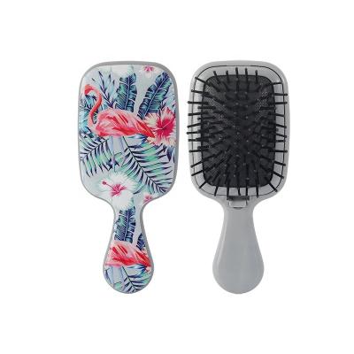 China For Home Use Professional Baihe Hair Comb Factory Flamingo Model Portable Hair Brush and Mirror Set for sale