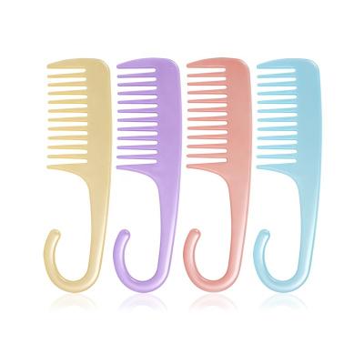 China For Home Use Baihe Hare Care Tools Glitter Plastic Injection Shinny Hair Comb For Women With Hook for sale