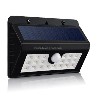 China Outdoor Solar Garden 20 LED Motion Sensor Lights Black/white for sale