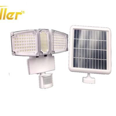 China Plastic Triple 178led Head, 1000 Lumens Led Flood Light Infrared Sensor PIR Solar Yard Light for sale