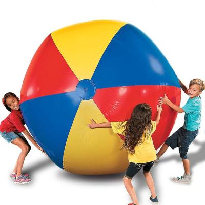 China Giant Inflatable Pole Beach Ball Toy Inflatable Rainbow Pole In Stock for sale