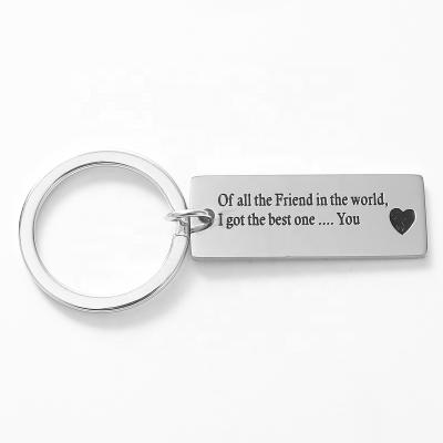 China Wholesale High Quality Best Friends Metal Stainless Steel Keychains LOORDON for sale