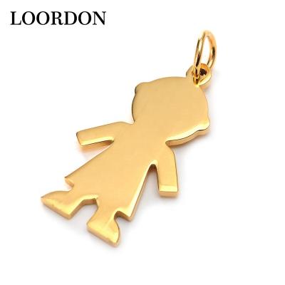 China LOORDON Cute Cheap Silver Gold Plated Stainless Steel Custom Manly Necklace Pendant for sale