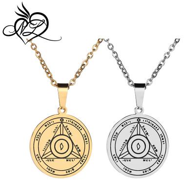 China New Fashion Design Custom Design Stainless Steel Necklace Magic Talismans Pendant Necklace for sale