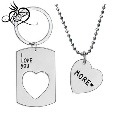 China 2PCs Cute Its Crazy Its Original Couples Keychains Set, Couples Necklace Set, Personalized Couples Jewelry for sale